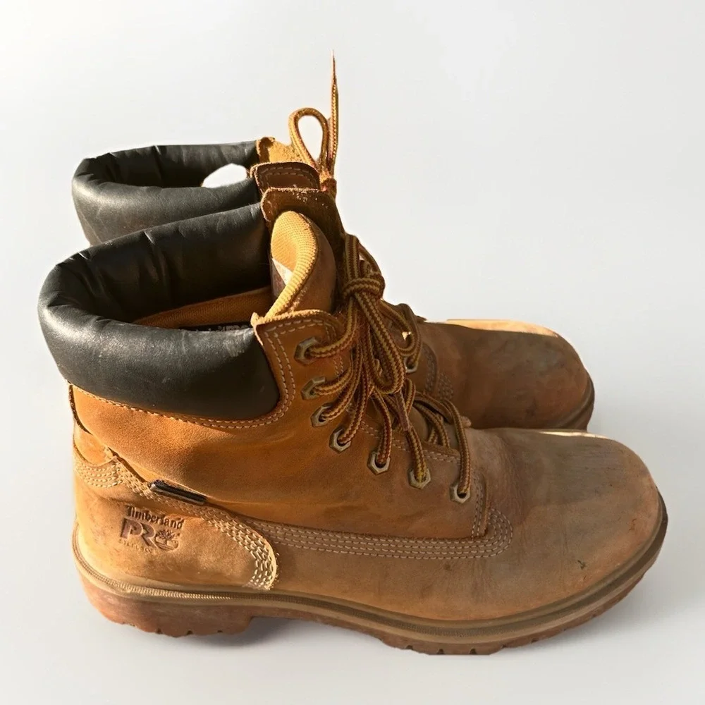 TIMBERLAND Pro 24/7 Direct Attach Steel Toe Boots Wmns 9‎ Wheat A1KJ8 Waterproof